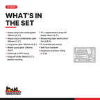 Teng Tools TTEPS25 General Tool Set FOAM4X4 25 Pieces, what's in the tray