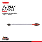 Teng Tools TTESK73 1/4″, 3/8″ & 1/2″ Socket set FOAM4X4 73 pieces, includes 1/2" flex handle, 450 mm (17.7")