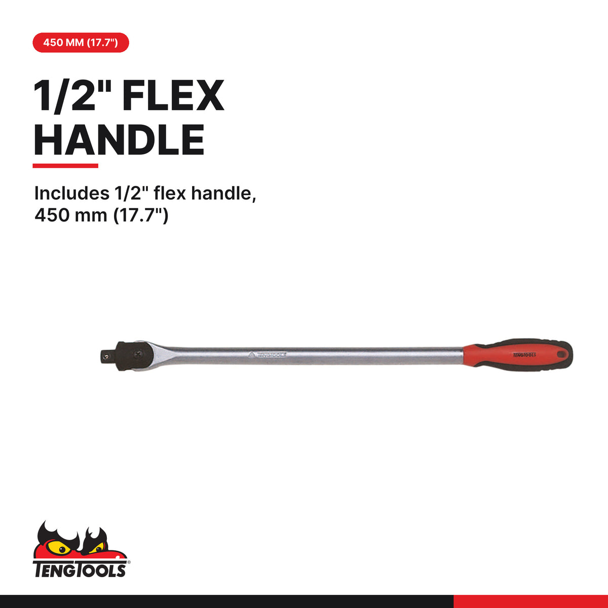 Teng Tools TTESK73 1/4″, 3/8″ & 1/2″ Socket set FOAM4X4 73 pieces, includes 1/2" flex handle, 450 mm (17.7")