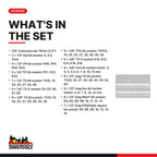 Teng Tools TTESK85 1/4", 3/8" & 1/2" Socket Set FOAM4X4 85 Pieces, what's in the tray