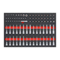 Teng Tools TTESK85 1/4", 3/8" & 1/2" Socket Set FOAM4X4 85 Pieces on a white background