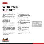 Teng Tools TTESK86 1/4" & 3/8" Socket Set FOAM4X4 86 Pieces, what's in the set