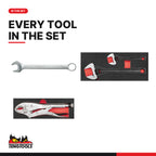 Teng Tools TTESP15 Spanner set FOAM4X4 15 pieces, every tool in the set