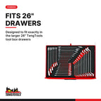 Teng Tools TTESP37 Spanner Set FOAM4X4 37 Pieces, designed to fit exactly in the larger 26" tengtools tool box drawers