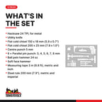 Teng Tools TTEX15 General tool set FOAM4X4 15 pieces, what's in the tray