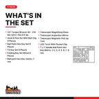Teng Tools TTEX17 General Tool Set FOAM4X4 37 Pieces, what's in the set