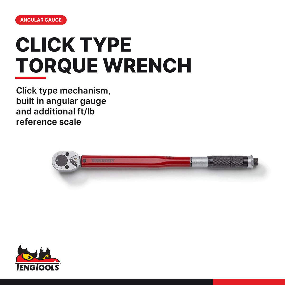 Teng Tools TTEX219 General service tool set FOAM4X4 219 pieces, click type mechanism, built in angular gauge and additional