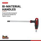 Teng Tools TTEX23N Nut Driver & Hex/TX T-Handle Set FOAM4X4 23 Pieces, ergonomically designed bi-material handles for higher 