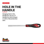 Teng Tools TTEX23N Nut Driver & Hex/TX T-Handle Set FOAM4X4 23 Pieces, hanging hole in the handle for use as a t handle for e