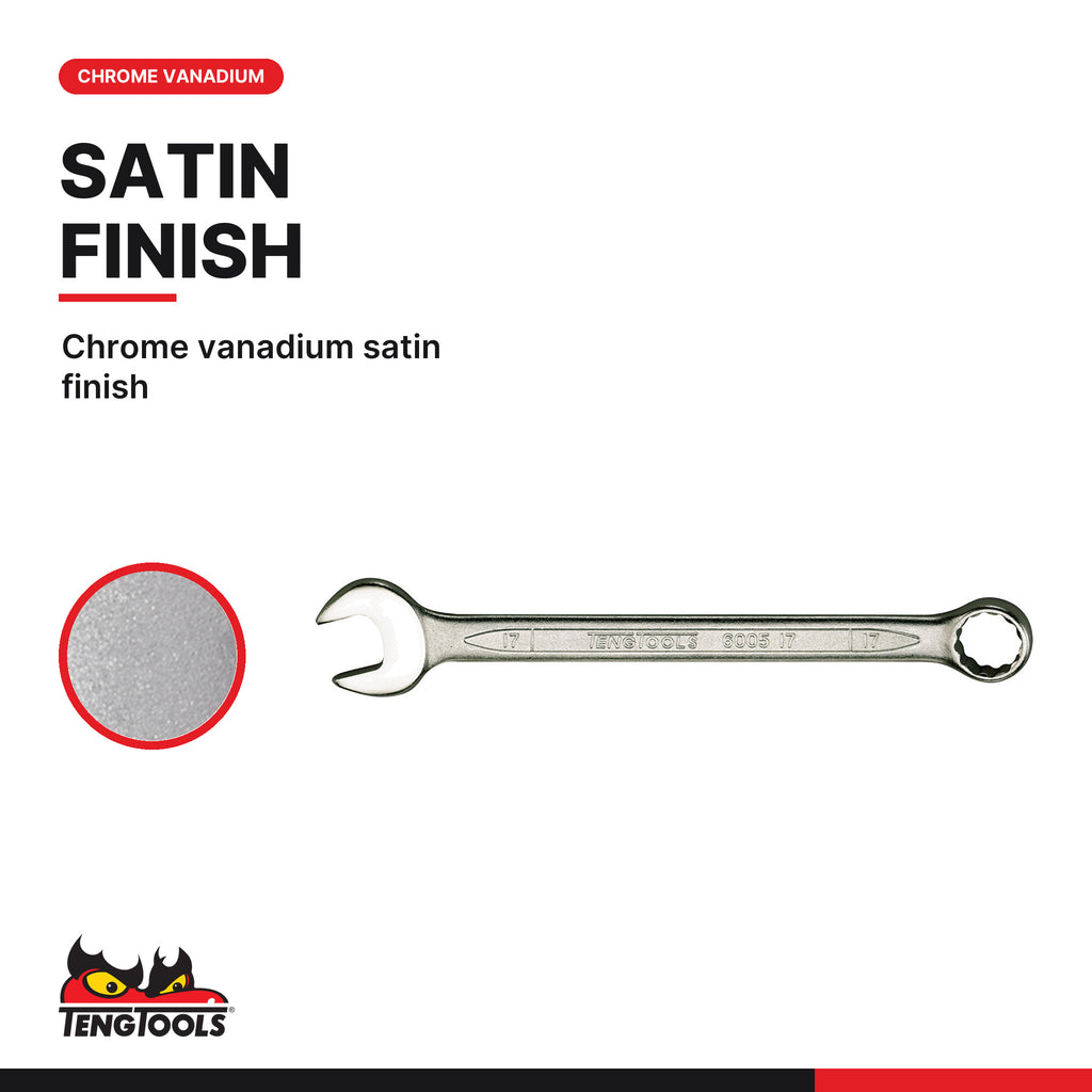 Teng Tools TTEX32 Spanner & File Set FOAM4X4 32 Pieces, chrome vanadium satin finish