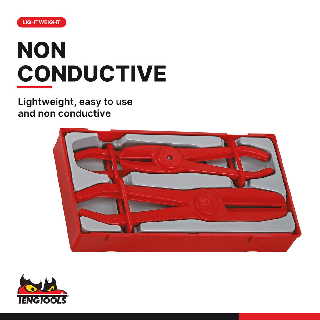 Teng Tools TTHC03 Hose Clamp Set TT1 3 Pieces, lightweight, easy to use and non conductive