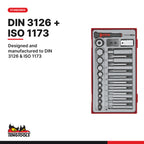 Teng Tools TTHEX23 1/2" Hex Bit Socket Set TT1 23 Pieces, designed and manufactured to din 3126 & iso 1173