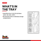 Teng Tools TTHR81 Rivet Gun Set TT1 81 Pieces, what's in the tray