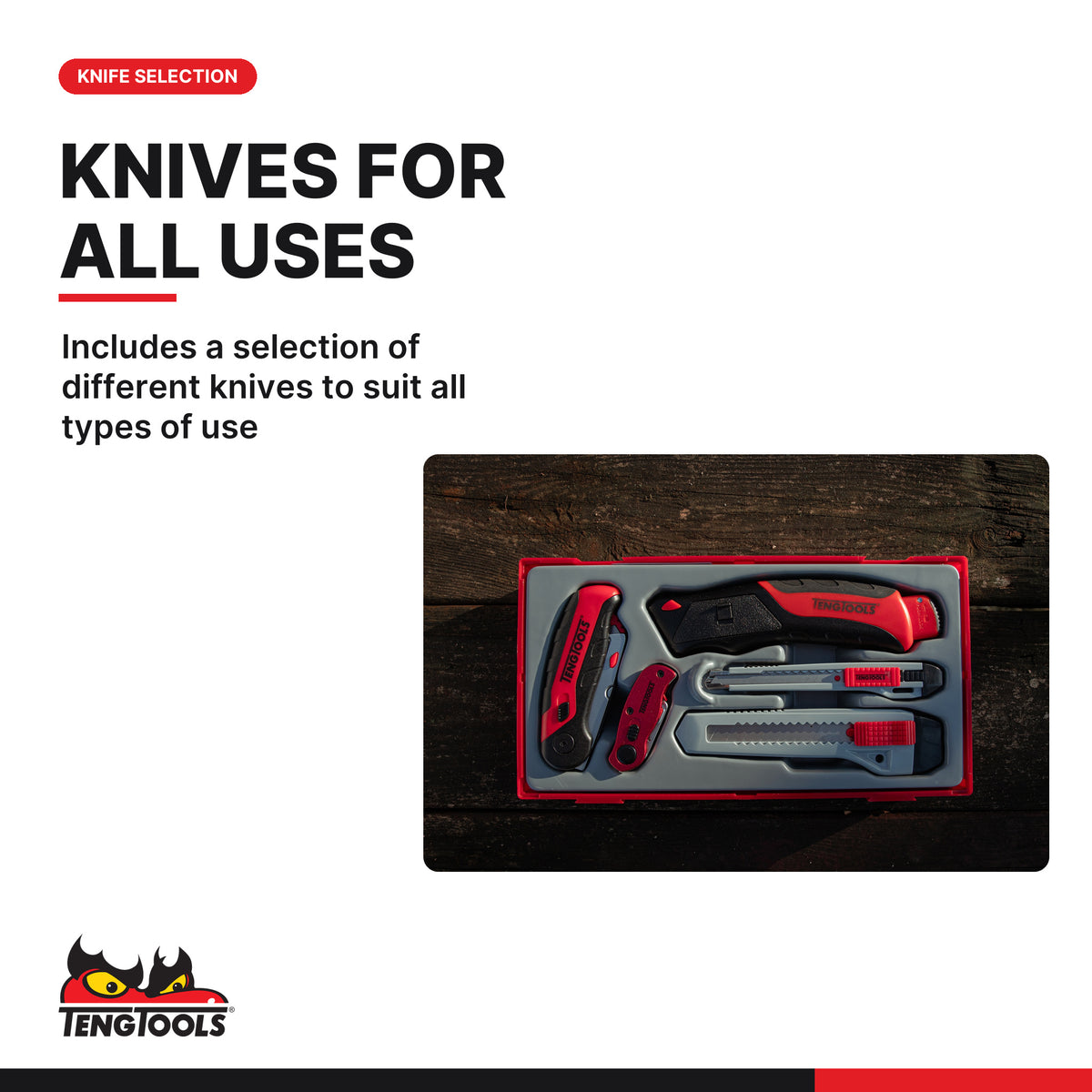 Teng Tools TTK40 Knife Set TT1 40 Pieces, includes a selection of different knives to suit all types of use