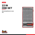Teng Tools TTMD12D Screwdriver Blade Set Mixed TT1 12 Pieces, 22 screwdrivers in one set