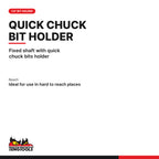 Teng Tools TTMD74-1 1/4 Inch Bit Holder Extension 100-238mm, fixed shaft with quick chuck bits holder