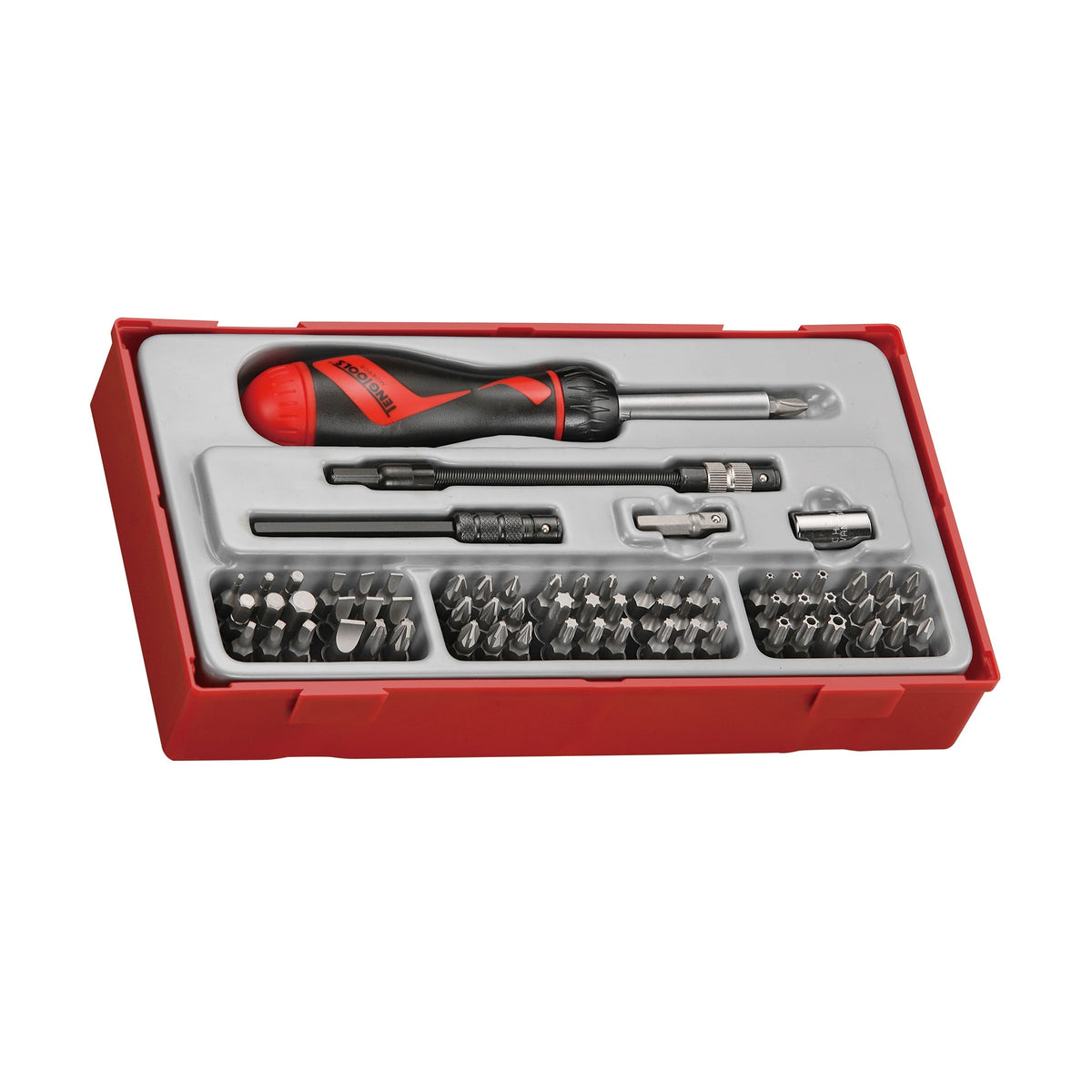 Teng Tools TTMD74 Ratcheting Screwdriver Bit Set TT1 74 Pieces on a white background