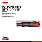 Teng Tools TTMDR84 84 Piece 1/4 Inch Drive Socket, Bit and Ratcheting, reversible ratcheting bits driver for use with bits