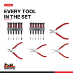 Teng Tools TTMI16 Mini Pliers & Screwdriver Set TT1 16 Pieces, every tool in the set