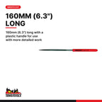 Teng Tools TTNF12-10 File Needle Oval, 160mm (6.3") long with a plastic handle for use with more detailed work