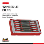 Teng Tools TTNF12 Needle File Set TT1 12 Pieces, all the most commonly used types of needle file in one handy set