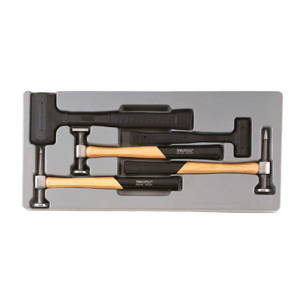 Teng Tools TTPSAD Bodywork Hammer Set TT4 5 Pieces on a white background