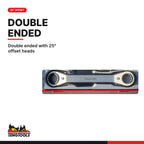 Teng Tools TTRORS Ratcheting Ring Spanner Set TT1 6 Pieces, double ended with 25° offset heads