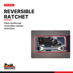 Teng Tools TTRORS Ratcheting Ring Spanner Set TT1 6 Pieces, fibre reinforced reversible ratchet wrenches