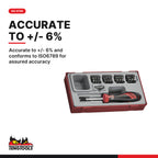 Teng Tools TTSD38 38 Piece 1/4 Inch Drive Torque Screwdriver Set 1-5Nm, accurate to +/- 6% and conforms to ISO6789 for