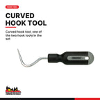 Teng Tools TTSR04 Scraper Set TT1 4 Pieces, curved hook tool, one of the two hook tools in the set