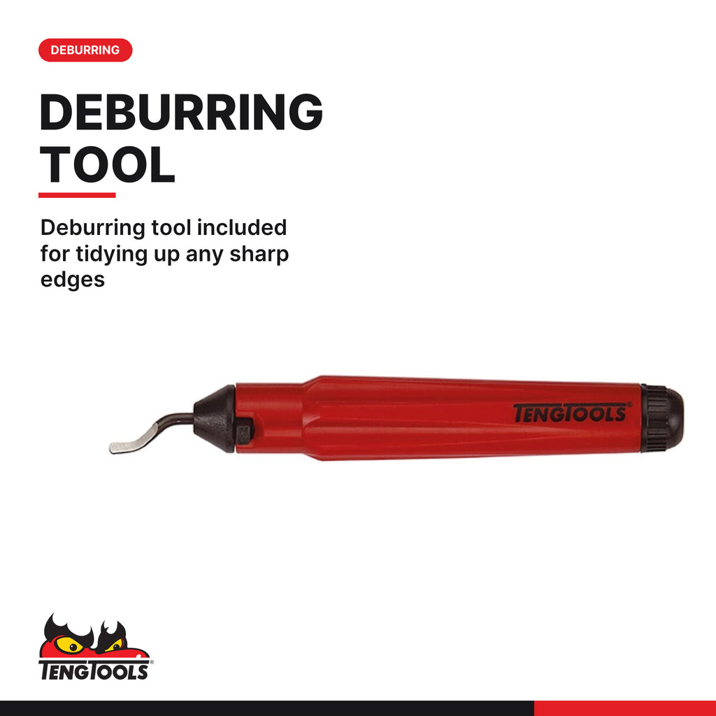 Teng Tools TTTC06 Pipe Cutter Set TT1 6 Pieces, deburring tool included for tidying up any sharp edges