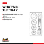 Teng Tools TTTC06 Pipe Cutter Set TT1 6 Pieces, what's in the tray