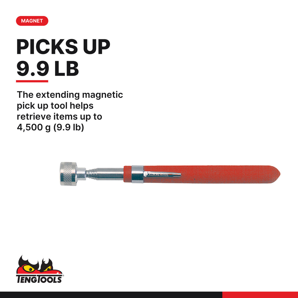 Teng Tools TTTM03 Inspection Set TT1 3 Pieces, the extending magnetic pick up tool helps retrieve items up to 4,500 g (9.9 lb