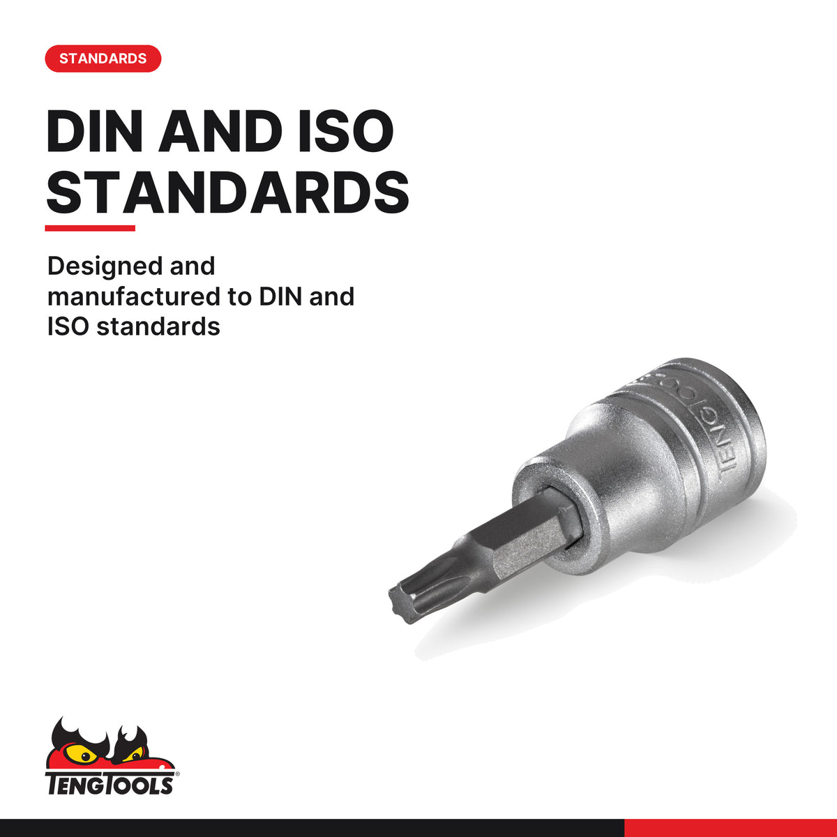 Teng Tools TTTX30 3/8" TX Bit Socket Set TT1 30 Pieces, designed and manufactured to din and iso standards
