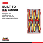 Teng Tools TTV440 Insulated Plier Set TT1 4 Pieces, designed and manufactured to din5745, din5746, din5749 and iec 60900