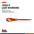 Teng Tools TTV907N Insulated Screwdriver Set Mixed TT1 7 Pieces, approved for live working up to 1000 volts