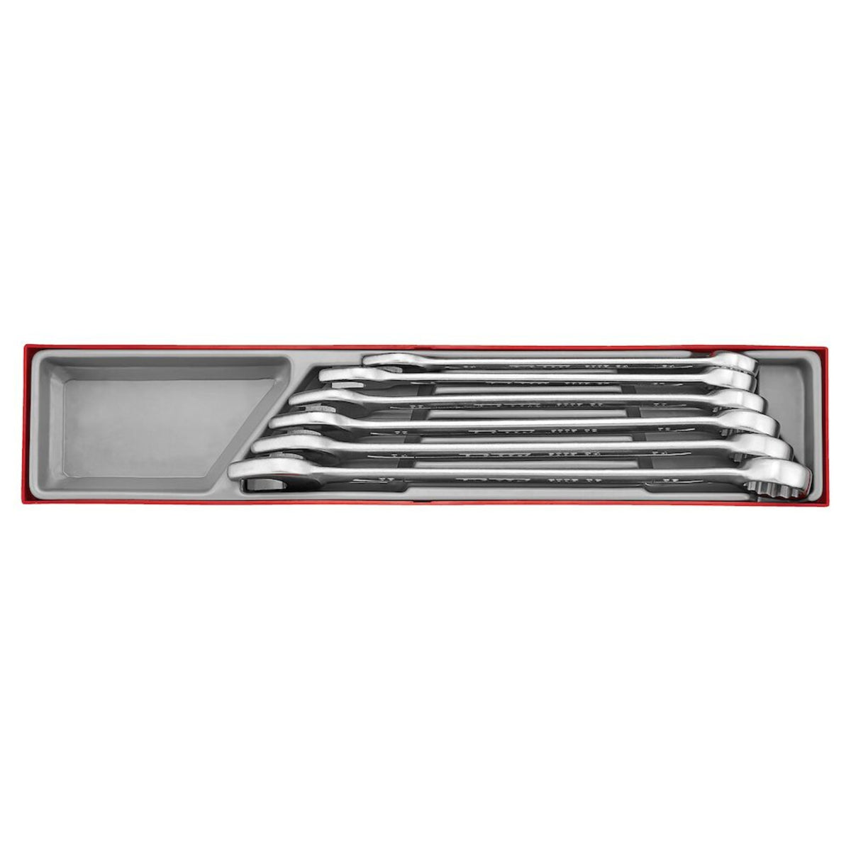 Teng Tools TTX2436 Metric combination spanner set 6 pieces on a white background