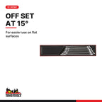 Teng Tools TTX2640 Combination Spanner Set AF TTX4 7 Pieces, for easier use on flat surfaces