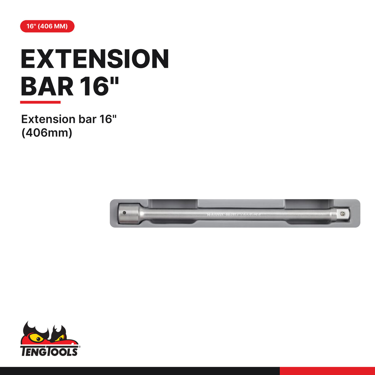 Teng Tools TTX3402E 3/4 Drive Extendable Ratchet 2 Piece Set, extension bar 16" (406mm)