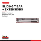 Teng Tools TTX3404 3/4 Inch Drive Ratchet Set, sliding T bar and extension bars also included