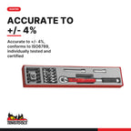 Teng Tools TTX3892 3/8" Torque Wrench Set 20-110 Nm TTX4 22 Pieces, accurate to +/- 4%, conforms to iso6789, individually tes