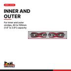Teng Tools TTX474-9E Circlip Plier Set PRO 40-100 mm TTX4 4 Pieces, for inner and outer circlips, 40 to 100mm (1.6" to 3.9") 