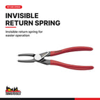 Teng Tools TTX474-9E Circlip Plier Set PRO 40-100 mm TTX4 4 Pieces, invisible return spring for easier operation