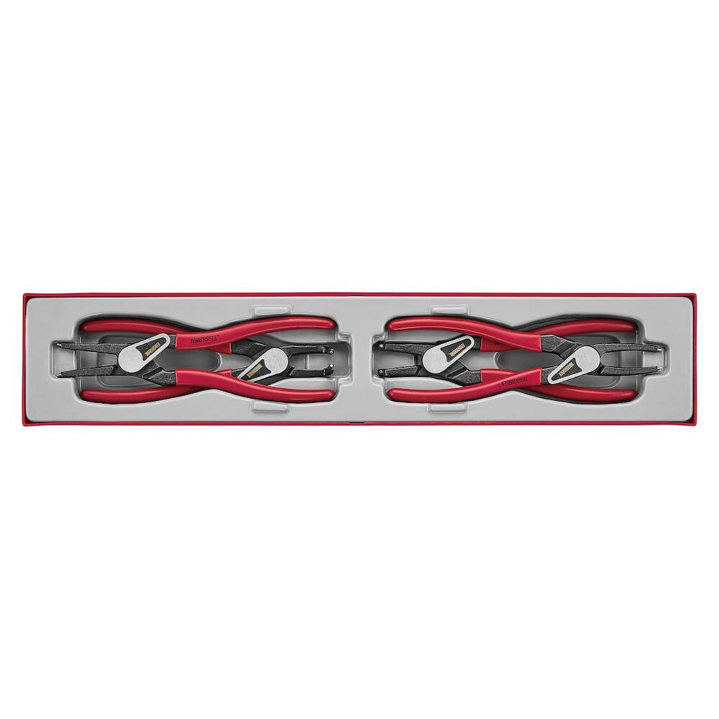 Teng Tools TTX474-9E Circlip Plier Set PRO 40-100 mm TTX4 4 Pieces on a white background