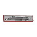 Teng Tools TTXFLS06 Long Double Ring Spanner Set TTX4 6 Pieces on a white background