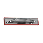 Teng Tools TTXFLS06 Long Double Ring Spanner Set TTX4 6 Pieces on a white background