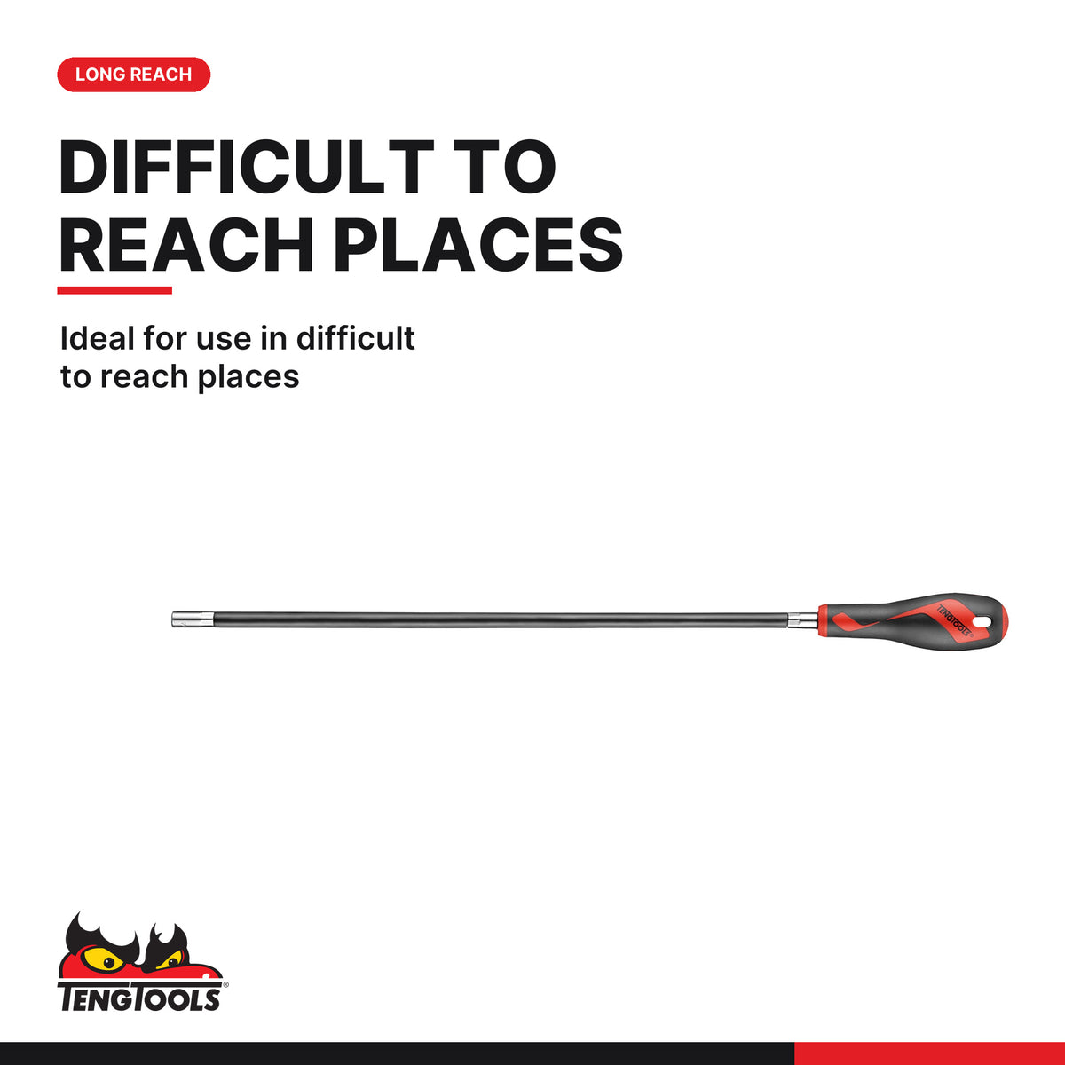 Teng Tools TTXMD41N 41 Piece Long Flexible Screwdriver and Socket Set, ideal for use in difficult to reach places