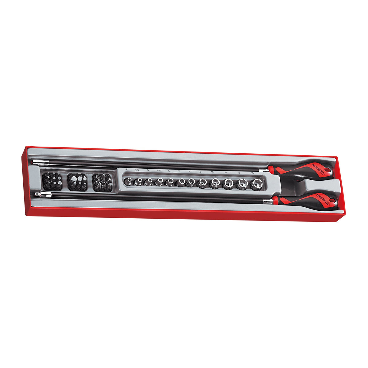 Teng Tools TTXMD41N 41 Piece Long Flexible Screwdriver and Socket Set on a white background