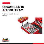 Teng Tools TTXPB3 Pry Bar Set Roll/Heel TTX4 3 Pieces, organised in a TTX4 tool tray module