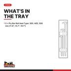 Teng Tools TTXPB3 Pry Bar Set Roll/Heel TTX4 3 Pieces, what's in the tray